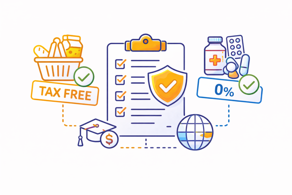 Tax Exemptions and Zero Rated Supplies